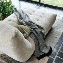 Fauteuil|Canapé Modulable*alinea Méridienne en tissu chenille - roucas Beige