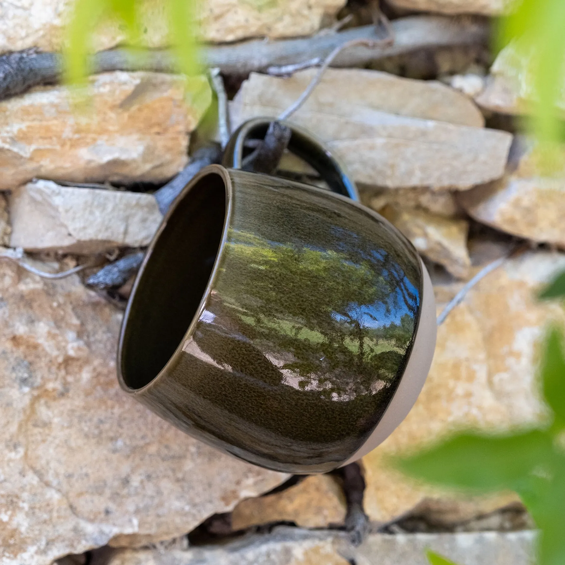 Vaisselle Petit Déjeuner|Tasse Et Mug*alinea Mug avec anse en grès 47cl - Vert