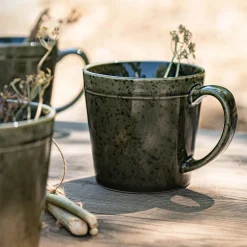 Vaisselle Petit Déjeuner|Tasse Et Mug*alinea Mug avec anse en grès 50cl - Vert