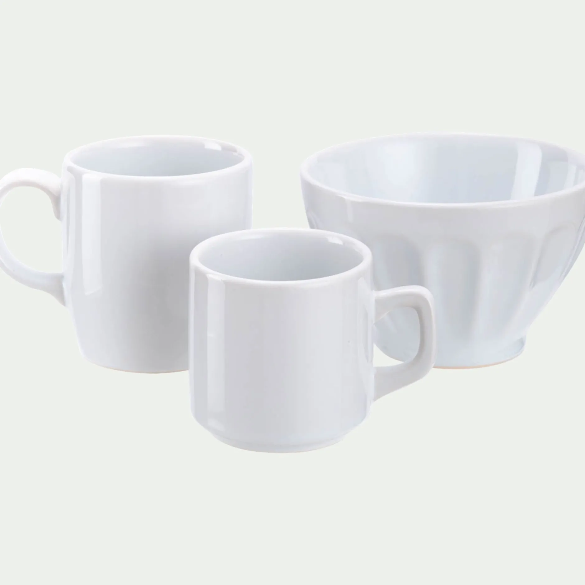 Vaisselle Petit Déjeuner|Tasse Et Mug*alinea Mug en faïence 18,4cl - blanc ventoux