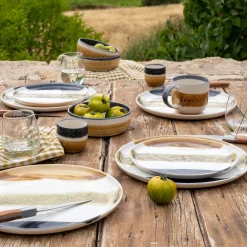 Vaisselle Petit Déjeuner|Tasse Et Mug*alinea Mug en grès peint 40cl - Marron