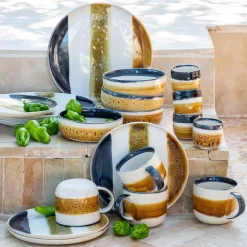 Vaisselle Petit Déjeuner|Tasse Et Mug*alinea Mug en grès peint 40cl - Marron