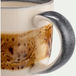 Vaisselle Petit Déjeuner|Tasse Et Mug*alinea Mug en grès peint 40cl - Marron