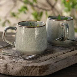 Vaisselle Petit Déjeuner|Tasse Et Mug*alinea Mug en grès réactif 50cl - borie Gris