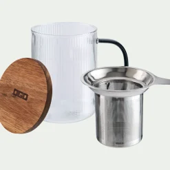 Vaisselle Petit Déjeuner|Cafetière Et Théière*alinea Mug infuseur en verre borosilicate 0,45cl - Transparent