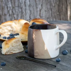Vaisselle Petit Déjeuner|Tasse Et Mug*alinea Mug tricolore en grès 39,5cl - Marron