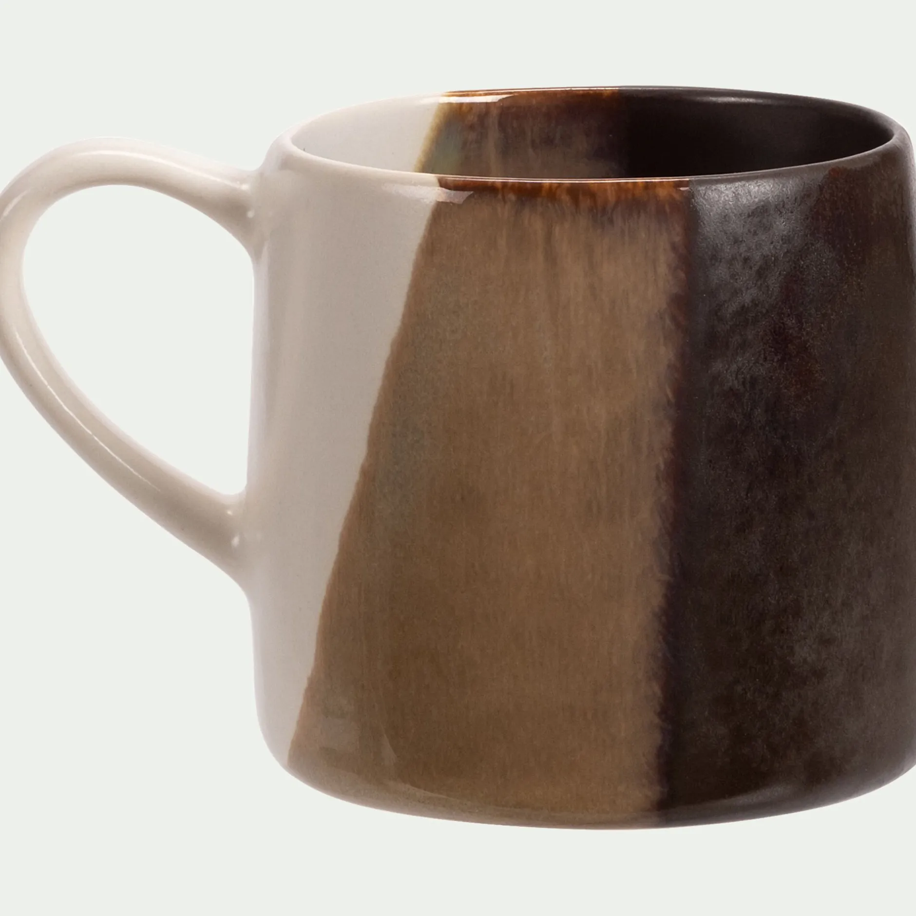 Vaisselle Petit Déjeuner|Tasse Et Mug*alinea Mug tricolore en grès 39,5cl - Marron