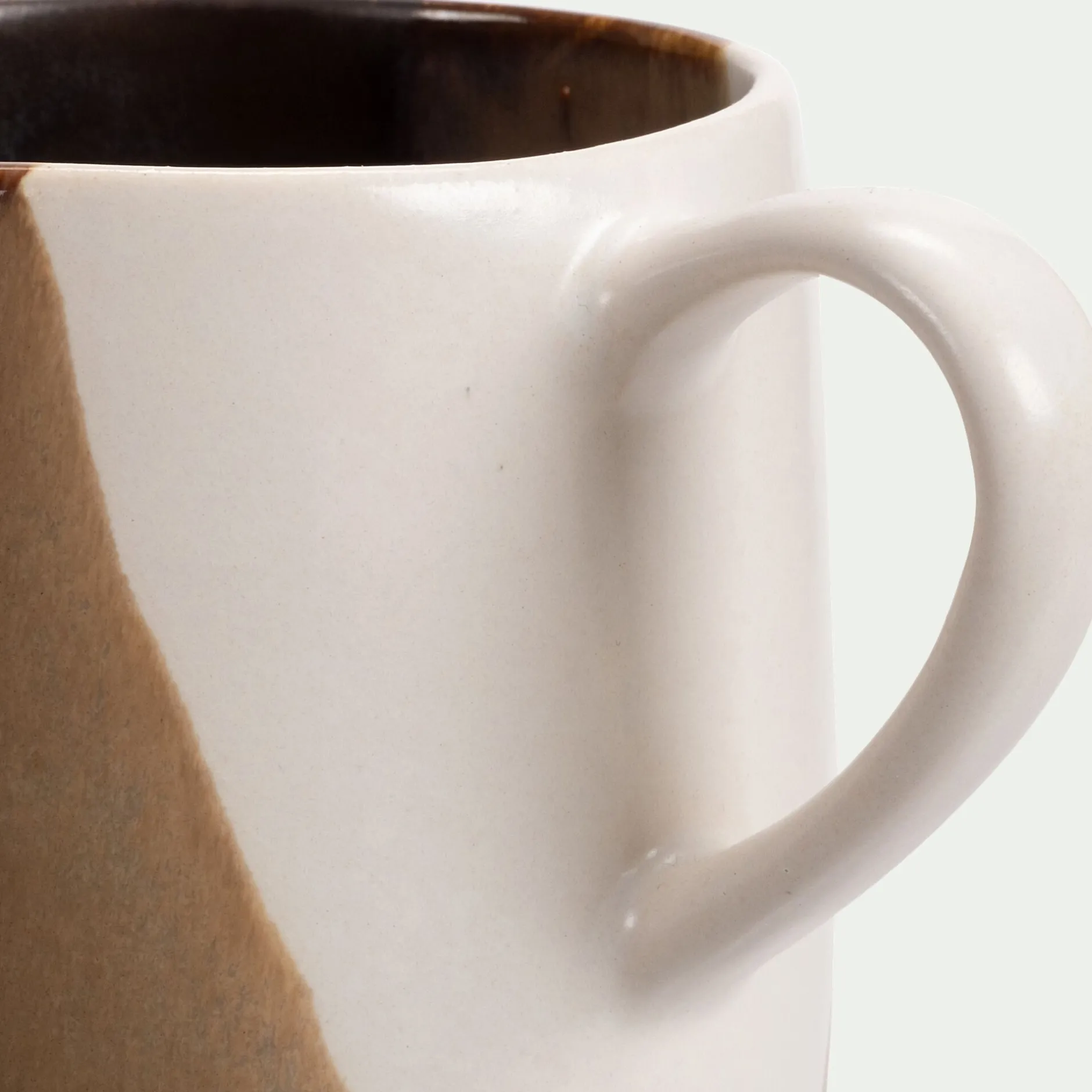 Vaisselle Petit Déjeuner|Tasse Et Mug*alinea Mug tricolore en grès 39,5cl - Marron
