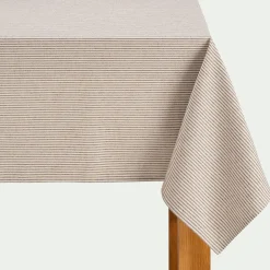 Nappe*alinea Nappe à rayures en coton 150x250cm - Beige