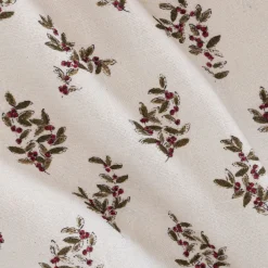 Nappe|Nappe Et Serviette De Noël*alinea Nappe en coton motif floral 150x250cm - Blanc