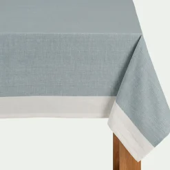 Nappe*alinea Nappe en lin et coton - calaluna et naturel 170x250cm Bleu