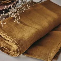 Nappe|Nappe Et Serviette De Noël*alinea Nappe en lin lavé 150x250cm - brun alep Marron