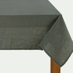Nappe|Nappe Et Serviette De Noël*alinea Nappe en lin lavé 150x250cm - cèdre Vert