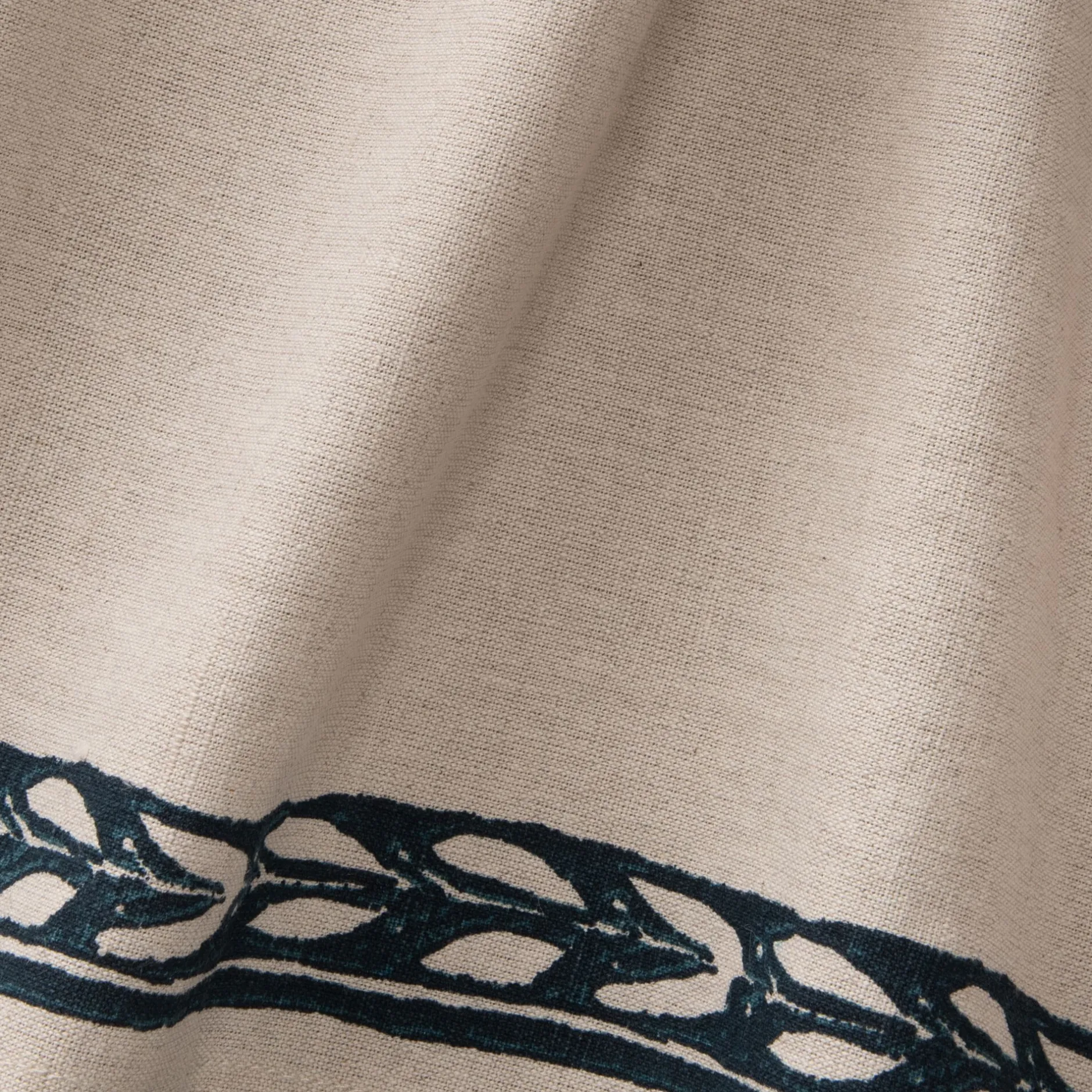 Nappe*alinea Nappe finition imprimé Kissos en lin et coton 150x250cm - alpilles Beige