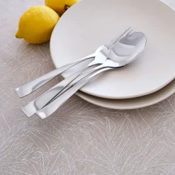 Nappe*alinea Nappe motif laurier en lin et coton - 150x250cm Blanc