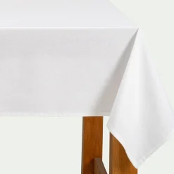 Nappe|Nappe Et Serviette De Noël*alinea Nappe unie en coton lavé 150x250cm - Blanc