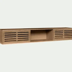 Tiroir Et Bout De Lit*alinea Niches de rangement en acacia massif pour lit Gaia - Bois clair