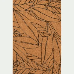 Paillasson|Descente De Lit*alinea Paillasson en fibres de noix de coco et revers en vinyle à motifs laurier - 80x50cm Naturel