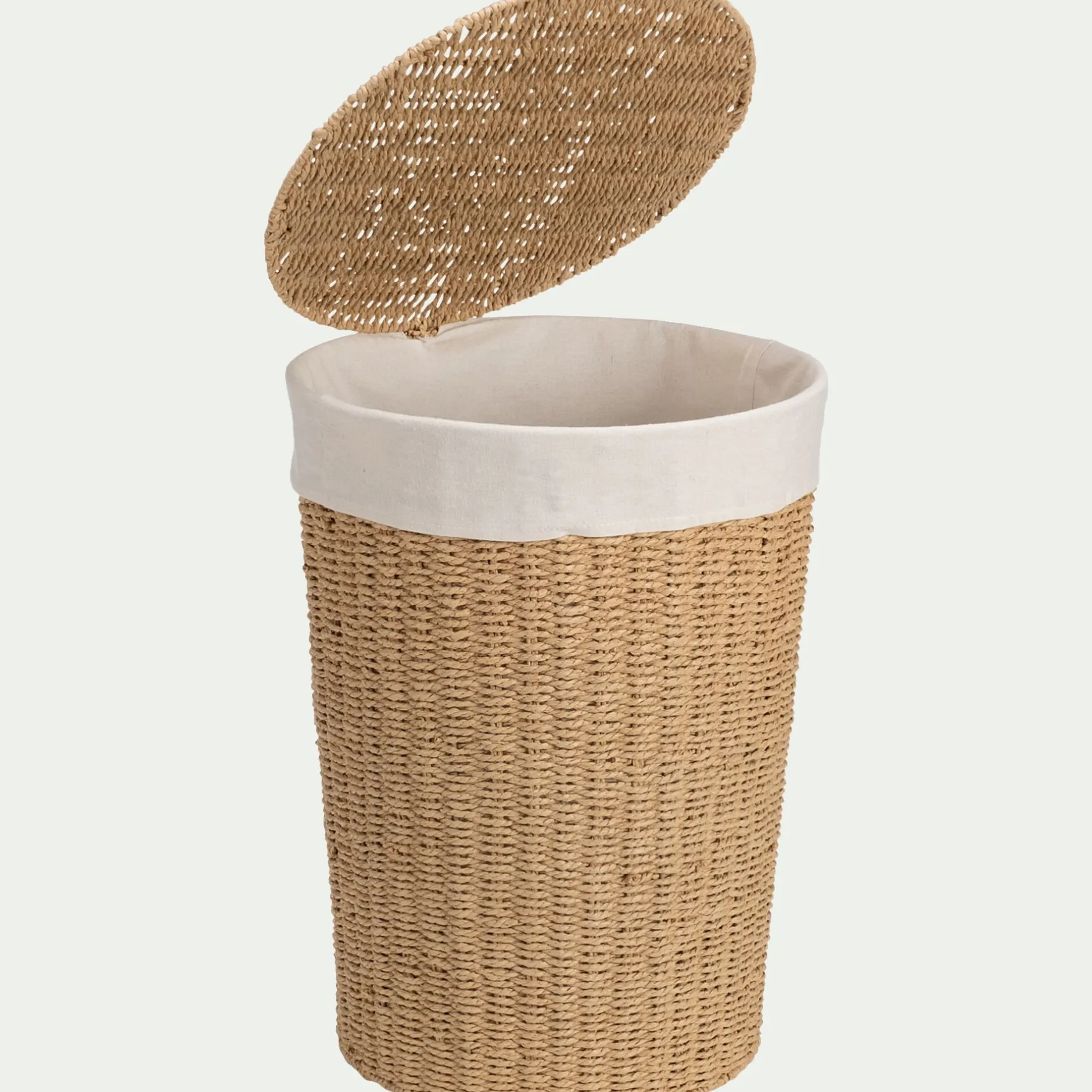 Panier À Linge*alinea Panier à linge en corde de papier rond H54xD40 cm - naturel