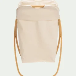 Panier À Linge*alinea Panier à linge en polycoton et bambou H67xL46cm - blanc
