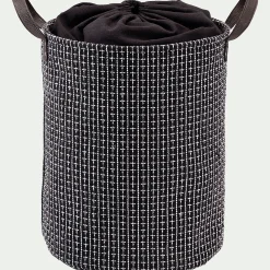 Accessoire De Salle De Bain|Panier À Linge*alinea Panier à linge en tissu - H50xD38cm Noir