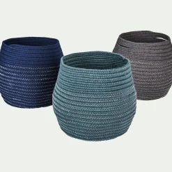 Panier*alinea Panier déco en polycoton - H23xD21cm Gris