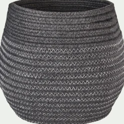 Panier*alinea Panier déco en polycoton - H23xD21cm Gris