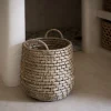 Panier*alinea Panier déco tressé en jonc de mer H24cm - naturel
