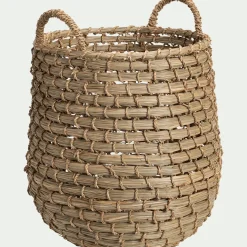 Panier*alinea Panier déco tressé en jonc de mer H24cm - naturel