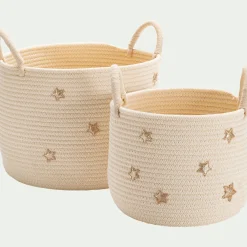 Matelas Enfant|Panier*alinea Panier de rangement à poids D23xH26cm - blanc