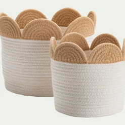 Matelas Enfant|Panier*alinea Panier de rangement bicolore D30x26cm - naturel