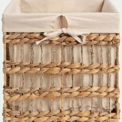 Panier*alinea Panier de rangement en jacinthe d'eau 30x30cm - naturel