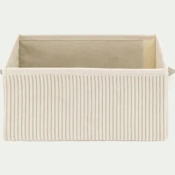 Matelas Enfant|Boîte De Rangement Enfant*alinea Panier de rangement en velours côtelé H12xL26xl20 cm - Blanc ventoux