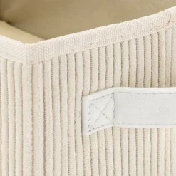 Matelas Enfant|Boîte De Rangement Enfant*alinea Panier de rangement en velours côtelé H12xL26xl20 cm - Blanc ventoux