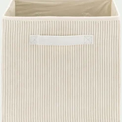 Matelas Enfant|Boîte De Rangement Enfant*alinea Panier de rangement en velours côtelé H30xL30cm - Blanc ventoux