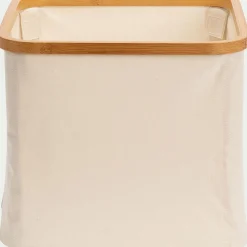 Accessoire De Salle De Bain|Panier*alinea Panier en polycoton et bambou H15xL33cm - blanc