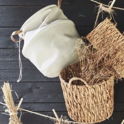 Matelas Enfant|Accessoire De Salle De Bain*alinea Panier en tissu - D40cm Blanc ventoux