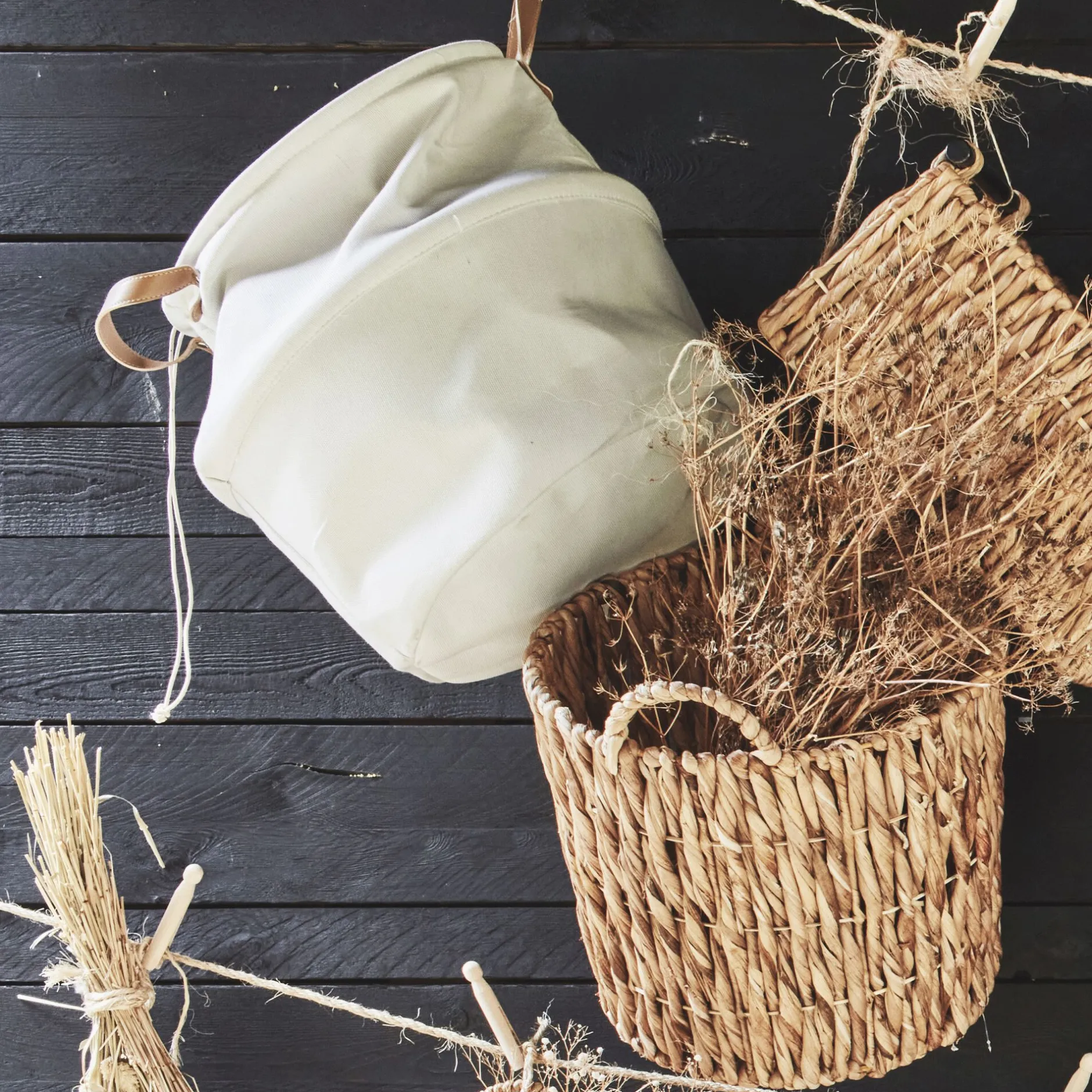 Matelas Enfant|Accessoire De Salle De Bain*alinea Panier en tissu - D40cm Blanc ventoux