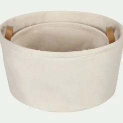 Matelas Enfant|Accessoire De Salle De Bain*alinea Panier en tissu - D40cm Blanc ventoux