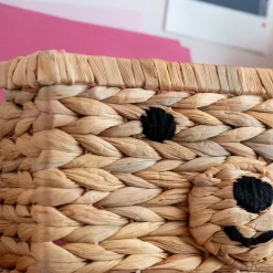 Matelas Enfant|Panier Déco Enfant*alinea Panier ourson en jacinthe d'eau 20x30cm - naturel