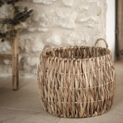 Panier|Panier À Linge*alinea Panier rond en jonc de mer tressé H37xD45cm - naturel