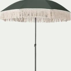 Parasol De Balcon*alinea Parasol à franges et pied de parasol D180cm - kaki Vert
