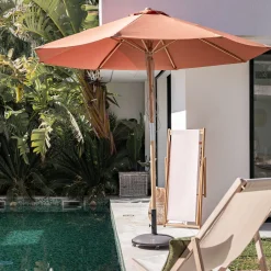 Parasol De Balcon|Parasol Droit*alinea Parasol droit en bambou - D270cm Brun rustrel