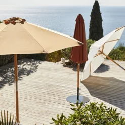 Parasol De Balcon|Parasol Droit*alinea Parasol droit en bambou D270cm - écru Blanc
