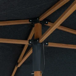 Parasol De Balcon|Parasol Droit*alinea Parasol droit et sa base en aluminium effet bois 200x200cm - gris