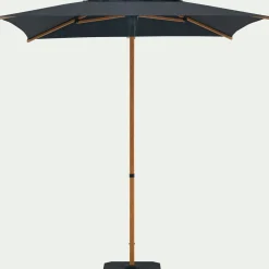 Parasol De Balcon|Parasol Droit*alinea Parasol droit et sa base en aluminium effet bois 200x200cm - gris