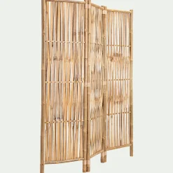Accessoire De Salle De Bain*alinea Paravent 3 volets en bambou - L139cm Naturel