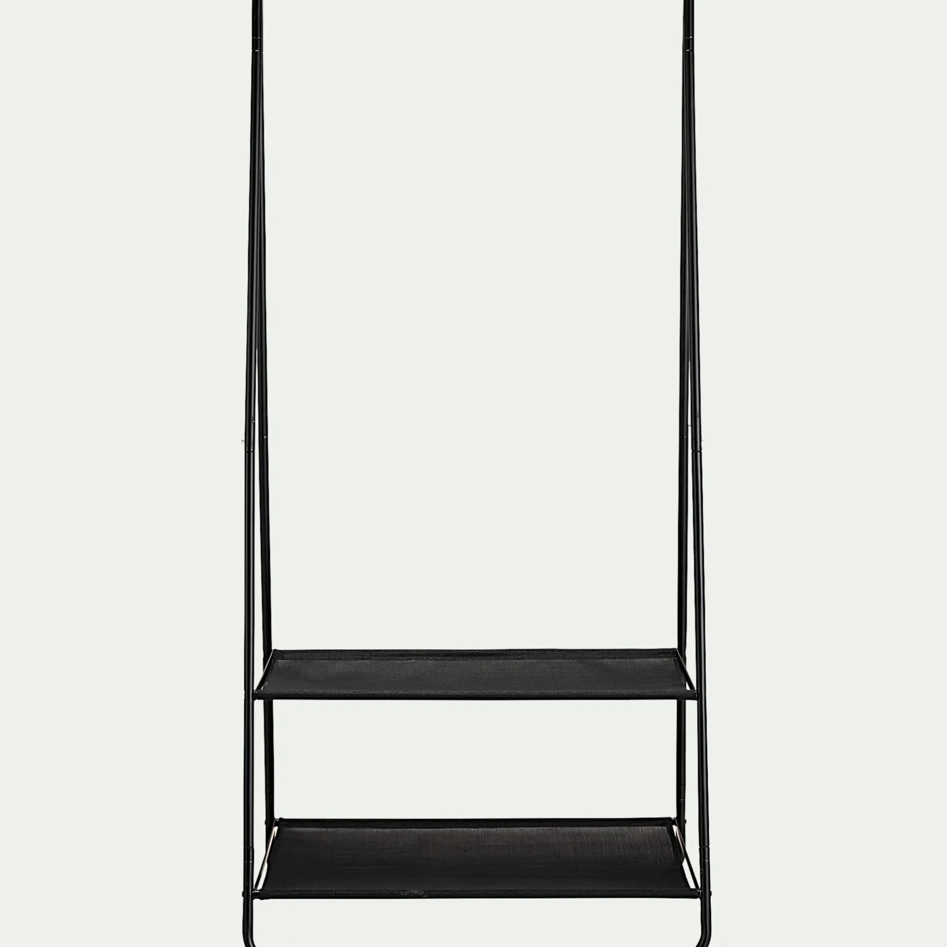 Dressing*alinea Penderie ouverte à 2 étagères en acier et en bois H171xL95cm - Noir