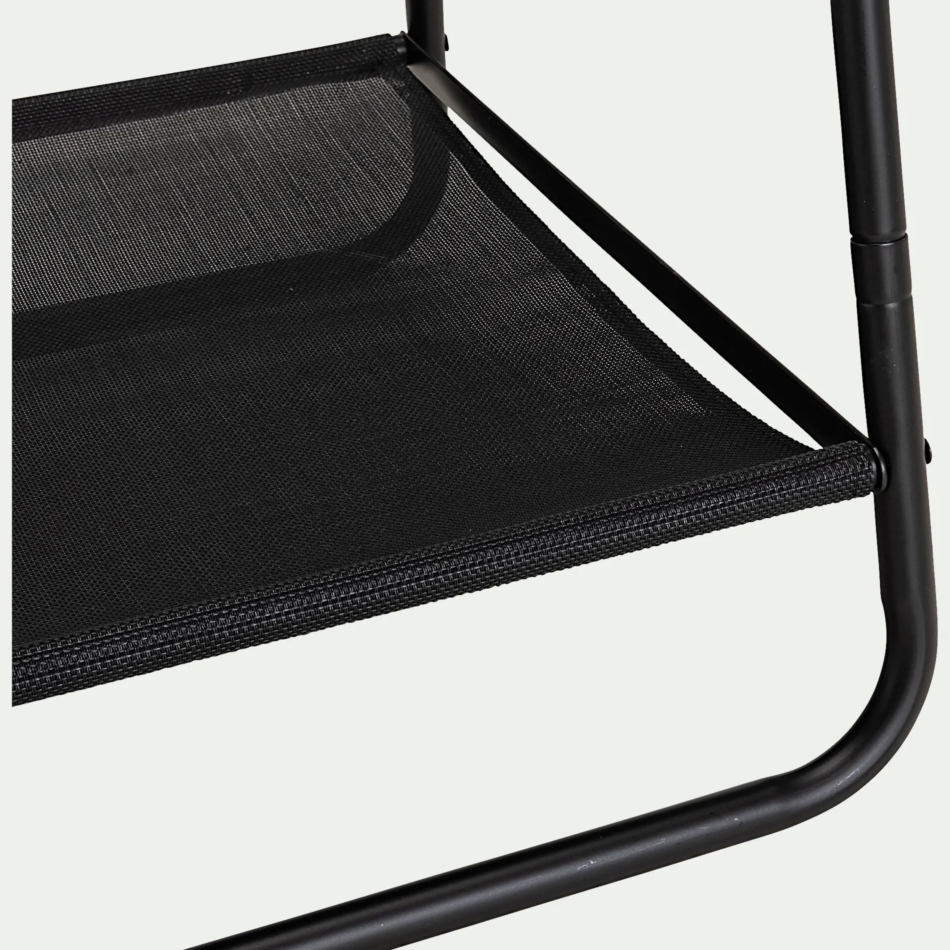 Dressing*alinea Penderie ouverte à 2 étagères en acier et en bois H171xL95cm - Noir