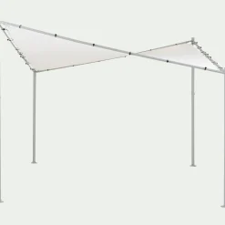 Pergola*alinea Pergola en acier avec une toile de toit suspendue en polyester - Blanc